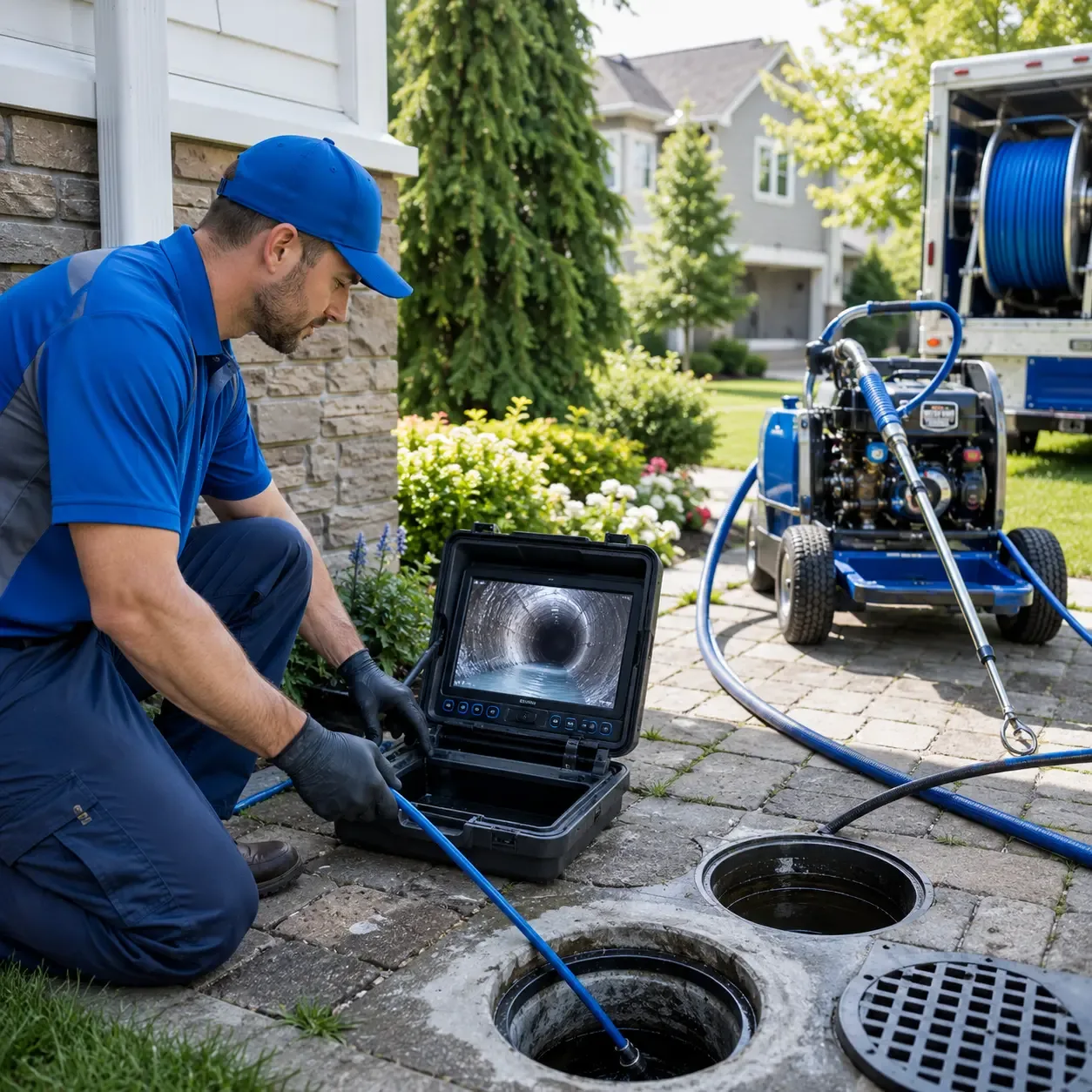 Outdoor drain cleaning professionals serving Chambersburg, IL